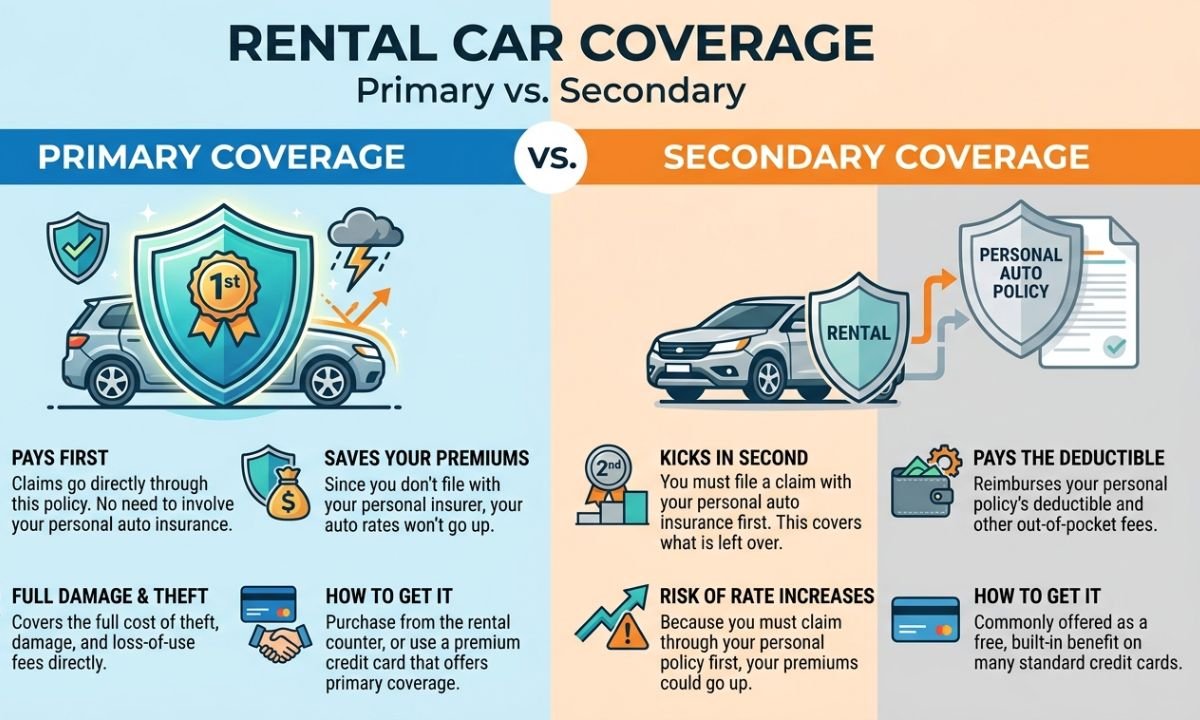 Primary vs secondary rental car coverage